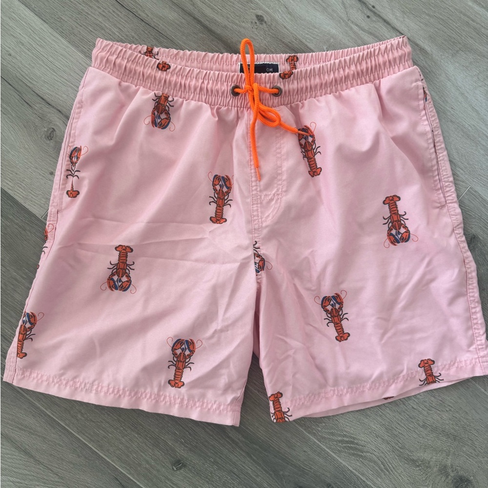 Club Room pink lobster swim trunks